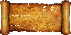 Pock Uzor névjegykártya